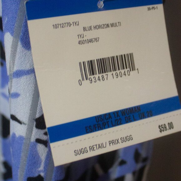 Kasper Floral Women's Polyester Tank Top Size 1X with Tag - Picture 2 of 5